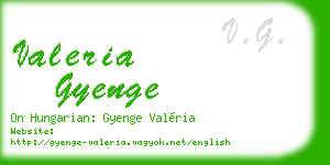 valeria gyenge business card